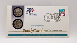 May 2000 South Carolina State Quarter 1st Day Issue Coin Cover Stamped US Mint - £11.19 GBP