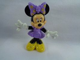 Disney Mini Minnie Mouse Purple Outfit / Yellow Shoes PVC Figure or Cake... - £2.24 GBP