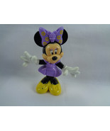 Disney Mini Minnie Mouse Purple Outfit / Yellow Shoes PVC Figure or Cake... - £2.29 GBP