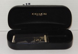 Coach New York Glasses Case Black Hard Clamshell Sunglasses Eyeglasses - $457.18 MXN