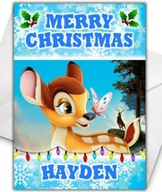BAMBI Personalised Christmas Card - Disney Christmas Card - D2 - $4.10