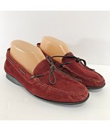 Cole Haan Womens Suede Leather Loafers Driving Shoes Red sz 7 - £17.49 GBP