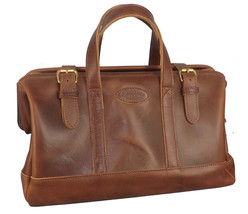 Large Leather Handbag ~ Travel Duffle &amp; Carry On Bag Style Storage Usa Handmade - £365.38 GBP