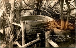 Vtg RPPC Real Photo The Wishing Well at Ramona&#39;s Marriage Place San Diego, CA - £5.41 GBP