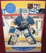 1990-91 Pro Set #638 Curtis Joseph Rc St. Louis Blues - £3.38 GBP