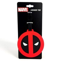 Deadpool Travel Bag Luggage Tag / School I.D. Tag New by Marvel  4&quot; Black Red  - £11.86 GBP