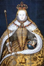 Queen Elizabeth I Of England &quot;Virgin Queen&quot; In Coronation Robes 4X6 Postcard - $8.99