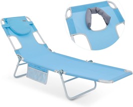 #Wejoy Adjustable Face Down Tanning Chair,Folding Beach Lounge Chairs, Patio - £83.10 GBP