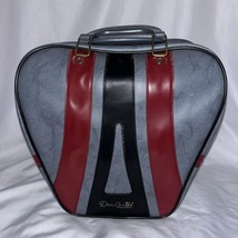 Vintage Don Carter Gray Bowling Bag with Stripes Single Plastic Ball Holder - $44.54