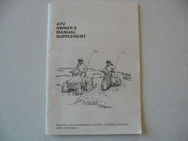 1988 88 1989 1990 89 Honda Atv Trx 125 250 300 350 Rider Guide Manual Supplement - £5.86 GBP