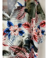 Charolais Cow Tropical Hawaii Shirt American Flag Cattle Hawaiian Shirt XL - £18.01 GBP