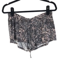 Tahari Sleepwear Womens Shorts Pull On Lounge Drawstring Black Brown S - £9.90 GBP