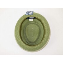 Men's Broner Summer Hat Woven Straw Style Porkpie STAND UP 88-8600 Olive image 5