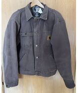 Vintage carhartt jp1073 aztec pile lined chore jacket in mocha size Medi... - €423,38 EUR