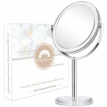 Transparent Cheftick Double Sided 1X And 10X Magnifying Makeup Mirror, Tabletop - £31.91 GBP