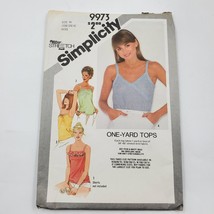 Vtg Simplicity Sewing Pattern UnCut 9973 Pullover Top Stretch Knits Sz 10-12-14 - £5.44 GBP