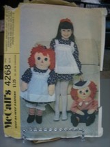 McCall&#39;s 4268 Raggedy Ann &amp; Andy 36&quot; Doll &amp; Clothing Pattern - $14.67
