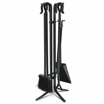 5 Pieces Fireplace Tools Set Iron Fire Place Tool set Stand Hearth Acces... - $91.99