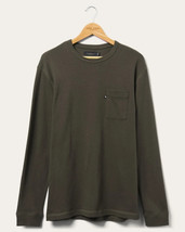 Junk Food Clothing Men&#39;s Porter Long Sleeve Boxy Pocket Tee Vintage Blac... - $379.56 MXN