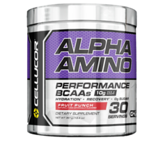 CELLUCOR  ALPHA AMINO Performance BCAAs Fruit Punch 30 servings nt.wt.13... - £23.58 GBP