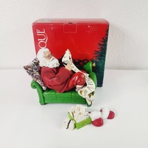 Clothtique Possible Dreams Working Late Santa On Couch Checking Christmas List - £62.60 GBP