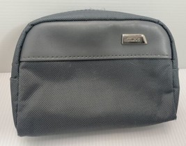 Tumi For Delta Small Gray Amenity Kit Toiletry Bag NO Amenities Case ONLY - $11.29