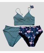 Bikini Set 3-Piece Medium- Swim Suit  Swimwear Two Bottoms One Top New W... - $338.11 MXN