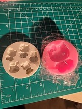 Silicone Mold Set Of 2 Hello Kitty Resin  Chocolate Clay - £6.75 GBP