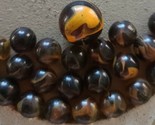 Twenty-Four (24) ~ Root Beer Float ~ Glass Marbles ~ One (1) Shooter ~ (A2) - $26.18