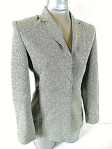 Larry Levine womens Sz 4P L/S gray HIDDEN button down RAYON blend jacket... - £8.40 GBP