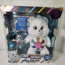 Limited Edition Care Bears 14&quot; Hopeful Heart Bear + 5&quot; Collectible Hopef... - £49.32 GBP