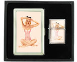 PIN UP GIRL D1 CIGARETTE CASE / WALLET &amp; LIGHTER GIFT SET - $21.73
