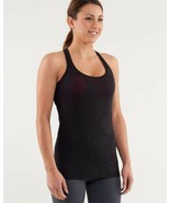 LULULEMON COOL RACERBACK Tank Top SE Black Blurred Blossom Lace Jacquard... - $37.57 CAD