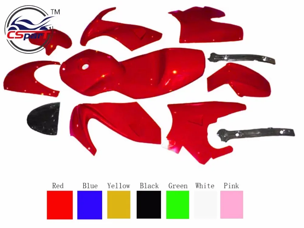 Plastic Fairing Kit Fender Plate Guard Cover for Mini Moto Pocket Bike  ... - £164.59 GBP