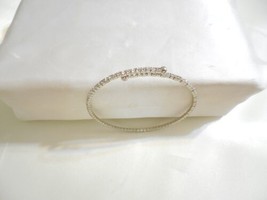 Department Store 7&quot; Silver Tone Crystal Bangle Bracelet R650 - £9.16 GBP