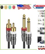 Bi-Directional 6 Feet 1/4 inch TS to Dual RCA Cable - Corrosion Resistan... - $34.53 CAD