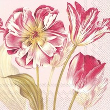 IHR 3-Ply Lunch Paper Napkins, 6.5 x 6.5-Inches, Majestic Tulips - £7.76 GBP