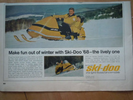 Ski-Doo ‘68 The Lively One Print Magazine Advertisement 1967 - $4.99