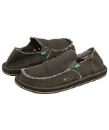 Sanuk SMF1010 Hemp Slip-On Loafer Shoes Olive ( 6 ) - $829.19 MXN