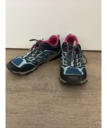 Merrell Girls Moab FST MK164176 Blue Hiking Shoes Sneakers Size 5 M - $20.20