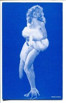 Pin-up Girl-Arcade/Exhibit Card-Fur Coat Standing-1960&#39;s-VF/NM - £17.30 GBP