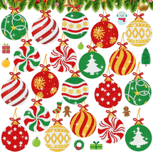 20 Pieces Christmas Diamond Painting Ornaments Diamond Art Keychain DIY ... - £13.66 GBP