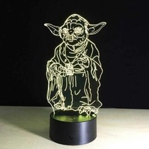 Star Wars Desk Table LED Night Light Lamp Color Changing  Yoda USA - £11.71 GBP