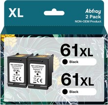 61XL Black Ink Cartridge High Yield Compatible for HP 61 XL Ink Work with HP Env - £35.46 GBP