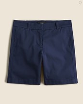 New J Crew Women Chino Shorts 7&quot; Stretch Navy Blue Cotton Sz 2 4 6 8 - £23.88 GBP