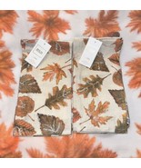 NWT 2 sets of HOUSE &amp; GARDEN KITCHEN TOWELS (2 each) Embroidered Fall LE... - £21.23 GBP