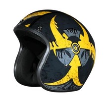 Daytona CRUISER Smallest DOT 3/4 Shell Helmet W/ Toxic Motorcycle Helmet DC6-TOX - £89.14 GBP