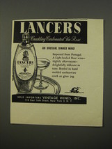 1954 Lancers Wine Advertisement - Lancers Crackling Carbonated Vin Rose - $18.49