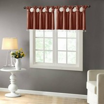 Madison Park Natalie Lightweight Faux Silk Valance with Beads - 50x26&quot; T... - $24.74