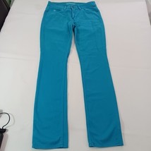 Guess Women’s 1981 Skinny Jeans Mid-Rise In Teal Blue Size 31 (30×33) image 14